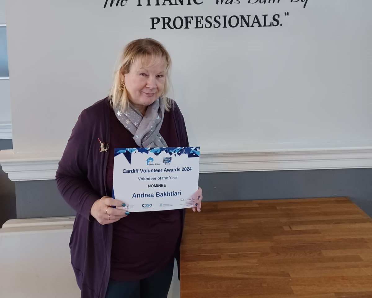 Llanrumney Hall (@llanrumneyhall) on Twitter photo As many of you will know, we were nominated for several awards as part of the 2024 Cardiff Volunteer Awards.
<a href="/cdfvolcentre/">Cardiff Volunteer Centre @C3SC</a> paid us a visit to present certificates of our nominations! Well done to each of you – you’re amazing! As many of you will know, we were nominated for several awards as part of the 2024 Cardiff Volunteer Awards.
<a href="/cdfvolcentre/">Cardiff Volunteer Centre @C3SC</a> paid us a visit to present certificates of our nominations! Well done to each of you – you’re amazing!