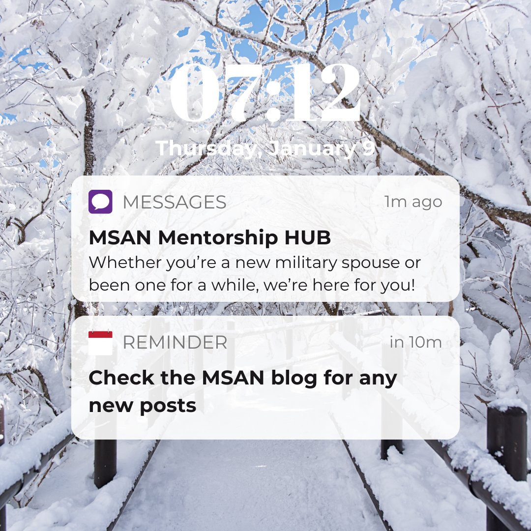 Discover what's new this week in our Mentorship-HUB!
🔗 ow.ly/hFiR50UAaJ1

Plus, don’t miss out on the latest updates on the MSAN blog!
🔗 ow.ly/tFXH50UAaJ0

#MSANMentorship #MilitarySpouseSupport