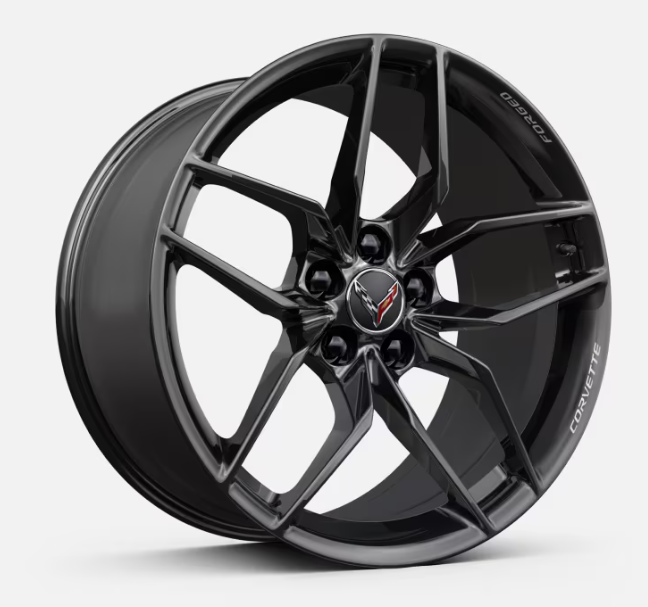 SChevrolet's tweet photo. The 2025 Chevrolet Corvette Z06 has 4 options for the finishes of the wheels.

1️⃣ Gloss Black forged aluminum wheels.
2️⃣ Pearl Nickel forged aluminum wheels.
3️⃣ Polished forged aluminum wheels.
4️⃣ Bright Polished forged aluminum wheels with Carbon Flash painted pockets. https://t.co/EVJduT05PR