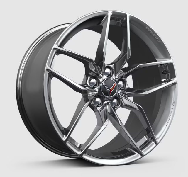 SChevrolet's tweet photo. The 2025 Chevrolet Corvette Z06 has 4 options for the finishes of the wheels.

1️⃣ Gloss Black forged aluminum wheels.
2️⃣ Pearl Nickel forged aluminum wheels.
3️⃣ Polished forged aluminum wheels.
4️⃣ Bright Polished forged aluminum wheels with Carbon Flash painted pockets. https://t.co/EVJduT05PR