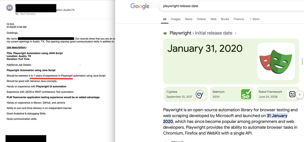 Start learning something before it gets invented or you’re out of job.
That’s why people a lying in their resumes.