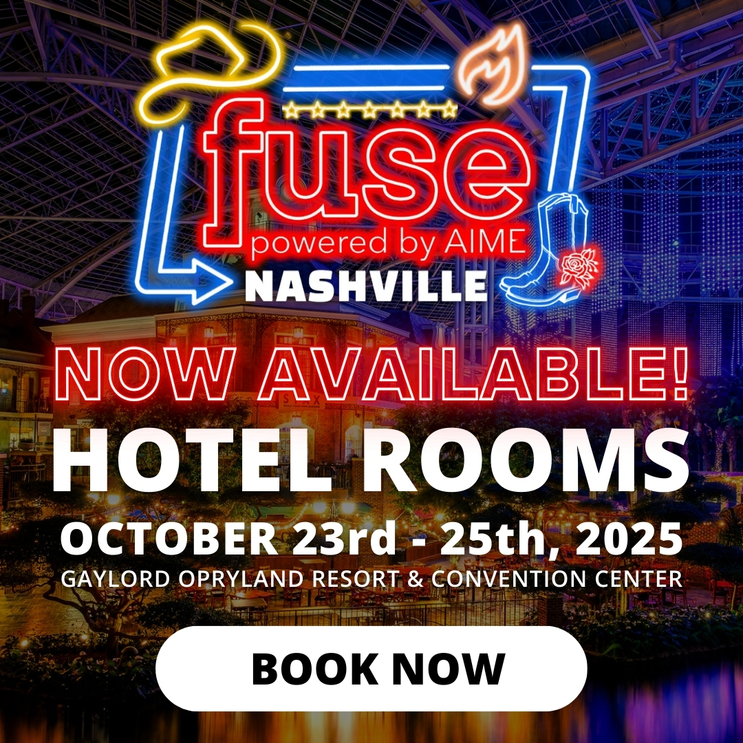 🎉 Fuse 2025: See You in Nashville! 🎉
Mark your calendars for October 23-25, 2025, and get ready to join us in Music City for the ultimate wholesale mortgage event of the year.

📍 Book your hotel and get all the details here 👉 aimegroup.co/2025-Fuse
