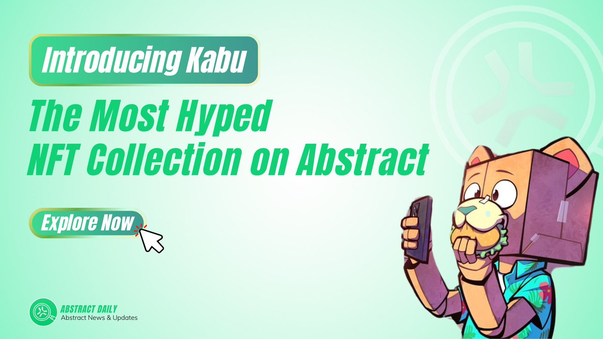 abstractdaily_'s tweet photo. 🚀 Introducing @kabuxyz, a standout collection in the @AbstractChain ecosystem! ✳️
🌟 A unique blend of art, storytelling, and community-driven goals.
Let's dive in! 🧵👇
#Abstract #AbstractDaily #Kabu #NFT https://t.co/RdyMNZptEN