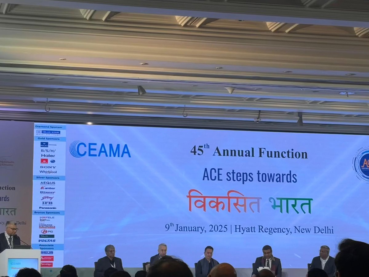 Mr. Vikas Gupta, Vice President of CEAMA, delivered the Vote of Thanks at the 45th Annual Function, expressing gratitude to all industry leaders, stakeholders, and attendees for their support in making the event a grand. #CEAMA2025