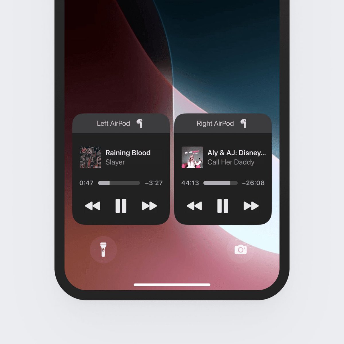soren_iverson's tweet image. Listen to different audio on each AirPod