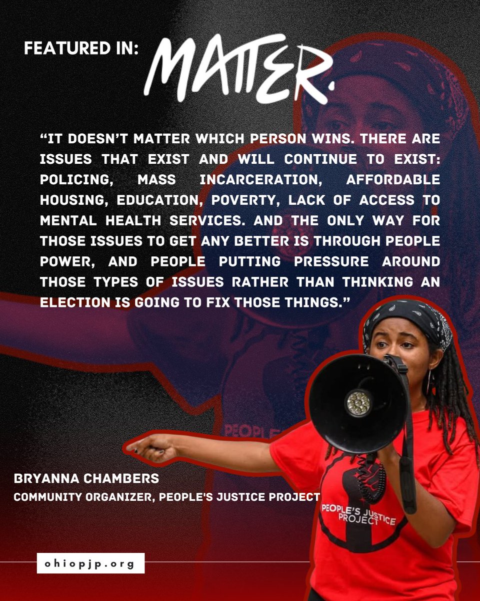People’s Justice Project (@ohiopjp) on Twitter photo Thank you, <a href="/matternews_/">Matter News</a>, for the recent feature highlighting the work of our Community Organizer, Bryanna Chambers. Read the article here: bit.ly/4a9Lq1A
Join us tonight at 7 pm at <a href="/TwoDollarRadio/">Two Dollar Radio</a> HQ for a Community Conversation about policing, safety, and organizing. Thank you, <a href="/matternews_/">Matter News</a>, for the recent feature highlighting the work of our Community Organizer, Bryanna Chambers. Read the article here: bit.ly/4a9Lq1A
Join us tonight at 7 pm at <a href="/TwoDollarRadio/">Two Dollar Radio</a> HQ for a Community Conversation about policing, safety, and organizing.