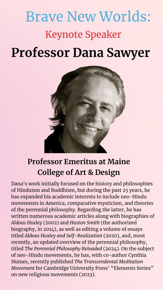 It's time to announce the keynote on 8 February in Zürich for Brave New Worlds!

Dana Sawyer will present:

∞ "The Perennial Philosophy Reloaded: the Deep Relevance of Aldous Huxley's spirituality for today's world.” 🦋

#aldoushuxley #flannobrien #zurichevents