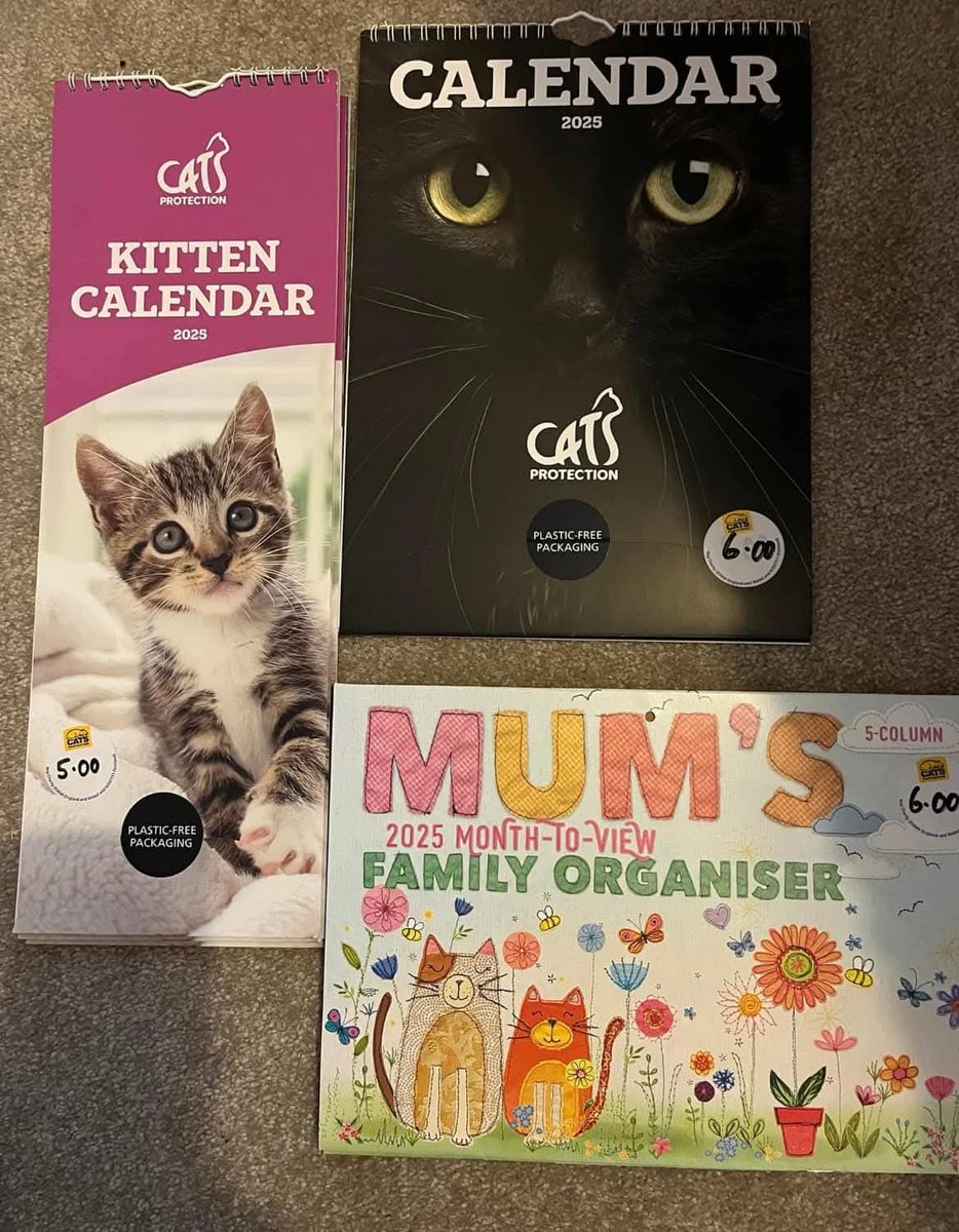 📢 We still have a number of diaries and calenders available 🐈‍⬛ 

Please email swfundraisinghub@cats.org.uk if you would like to purchase any of the pictured items 📧 

All proceeds support our volunteer run branch