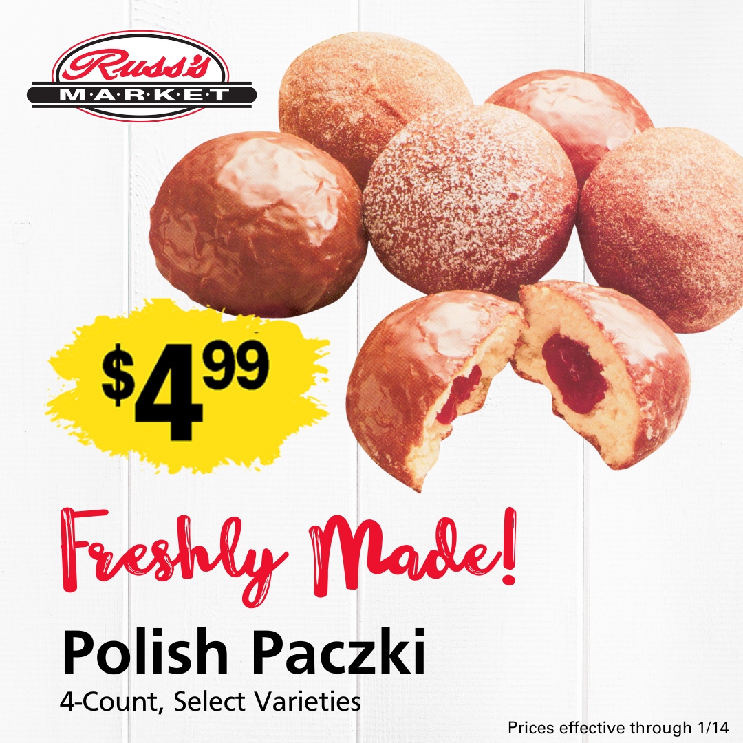 RussMarket's tweet image. 🎉 It’s paczki time! 🎊 Indulge in our freshly made paczki - available now for just $4.99 per 4-pack! 😍 Choose from a variety of irresistible flavors, but hurry! They’re available for a limited time only!

#paczki #paczkiseason #russmarket #LocalGrocery #LocalGrocer #LocalGro...