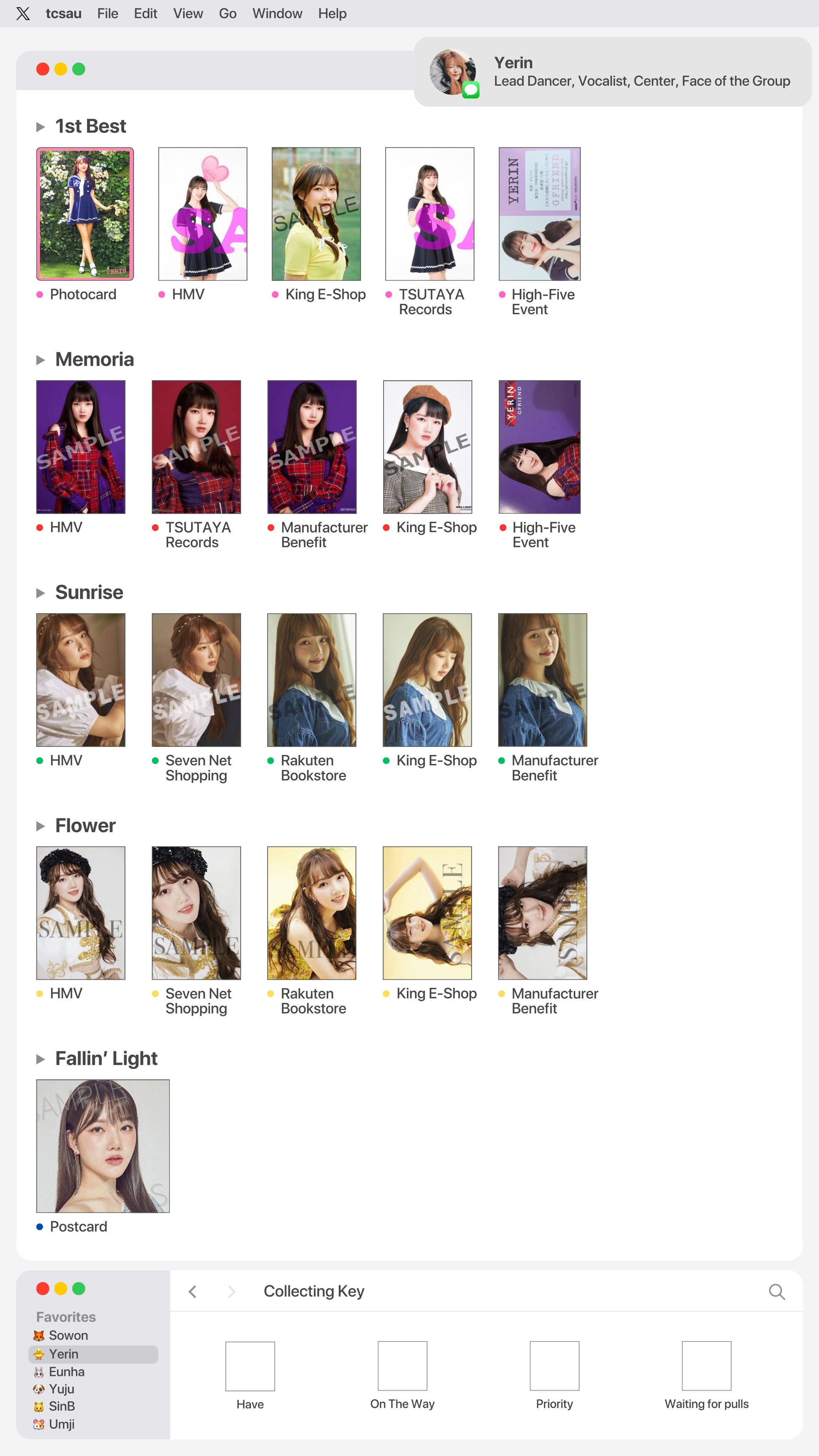 Collection Card (Female) / CD 「 Time for the moon night
