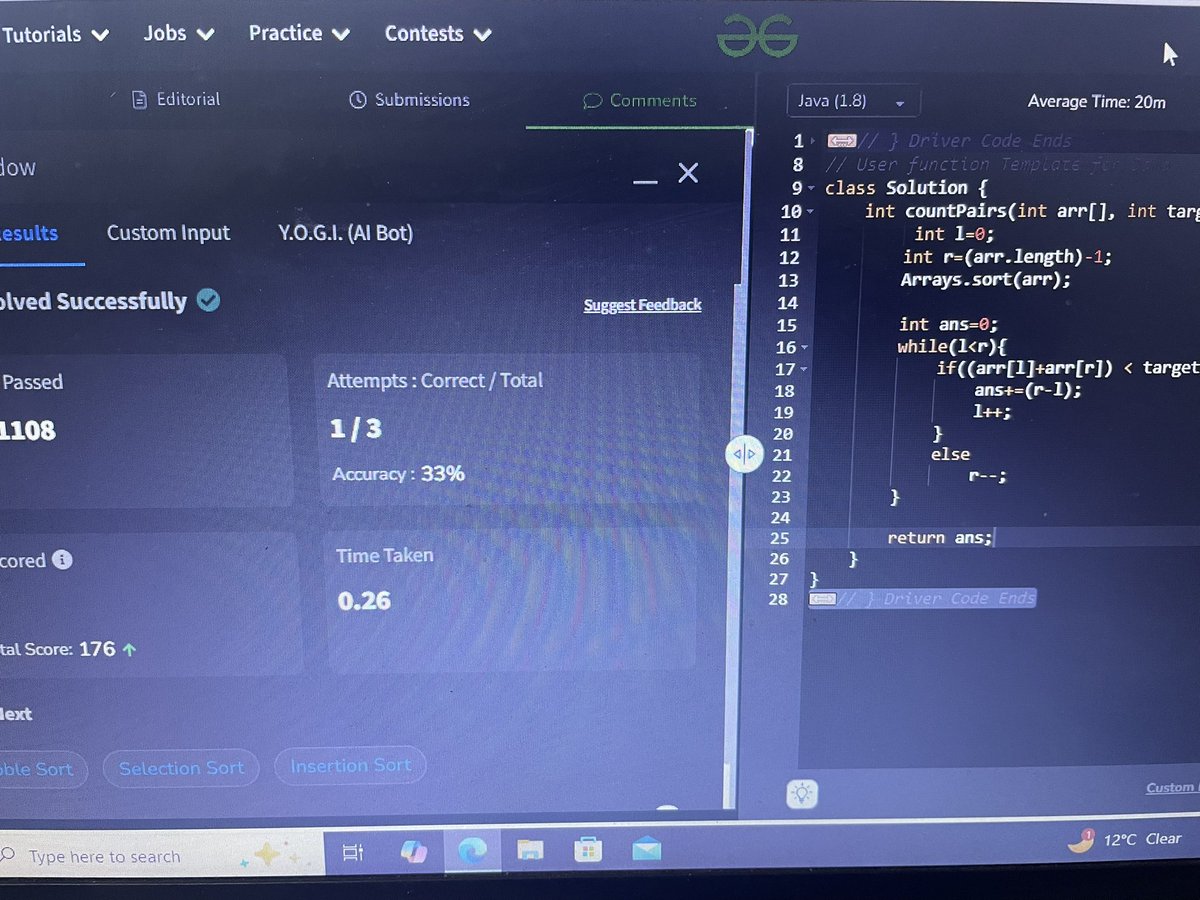 ChitranshM64237's tweet image. #gfggeeksforgeeks #geekstreak2025 #gfg160