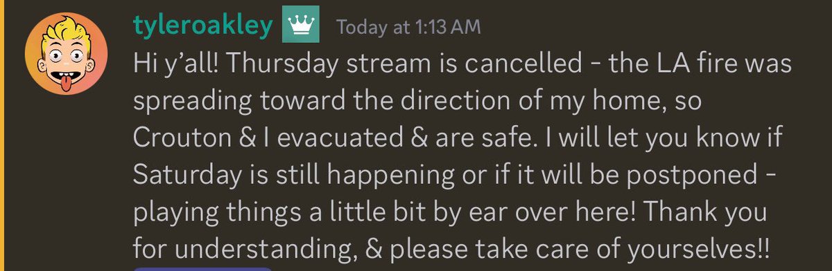 tytymods's tweet image. No stream today. Our thoughts are with all of our LA splatters 💚 stay safe!