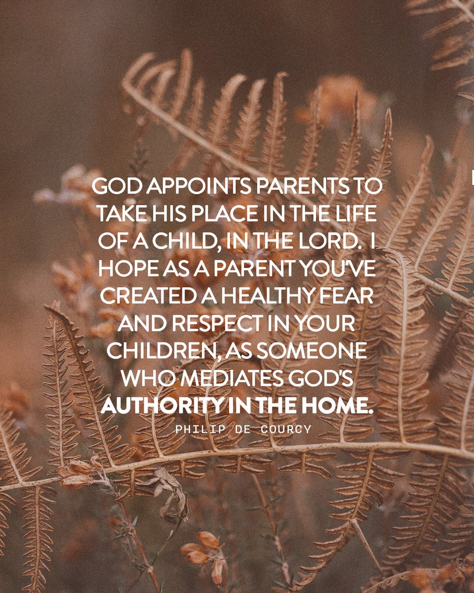 PhilipDeCourcy's tweet image. God appoints parents to take His place in the life of a child, in the Lord.  I hope as a parent you've created a healthy fear and respect in your children, as someone who mediates God's authority in the home.

#parenting101 #parentinggoals #parentingadvice