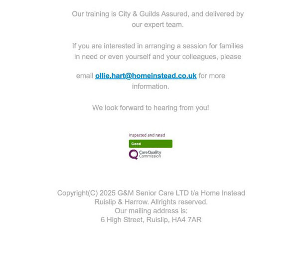 Eastcote Local (@eastcotelocalco) on Twitter photo Free Dementia Workshops from Hillingdonās leading Care Provider Home Instead Ruislip & Harrow
In 2025 they will be organising free Dementia Workshops for family carers or any stakeholders that feel they could benefit from some extra training <a href="/Hillingdon/">Hillingdon Council</a>
eastcotelocal.co.uk/Article.aspx?A⦠Free Dementia Workshops from Hillingdonās leading Care Provider Home Instead Ruislip & Harrow
In 2025 they will be organising free Dementia Workshops for family carers or any stakeholders that feel they could benefit from some extra training <a href="/Hillingdon/">Hillingdon Council</a>
eastcotelocal.co.uk/Article.aspx?Aā¦
