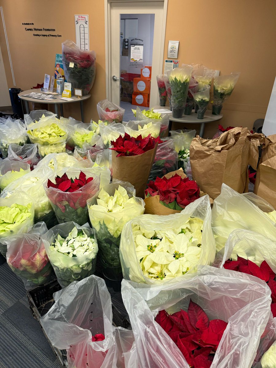 Every January, longtime supporter Bob Deason and his family collect leftover poinsettias from Merrifield Gardens and deliver to AFC and other local nonprofits. Thank you so much to the Deason family for this heartwarming tradition for our patients and staff!