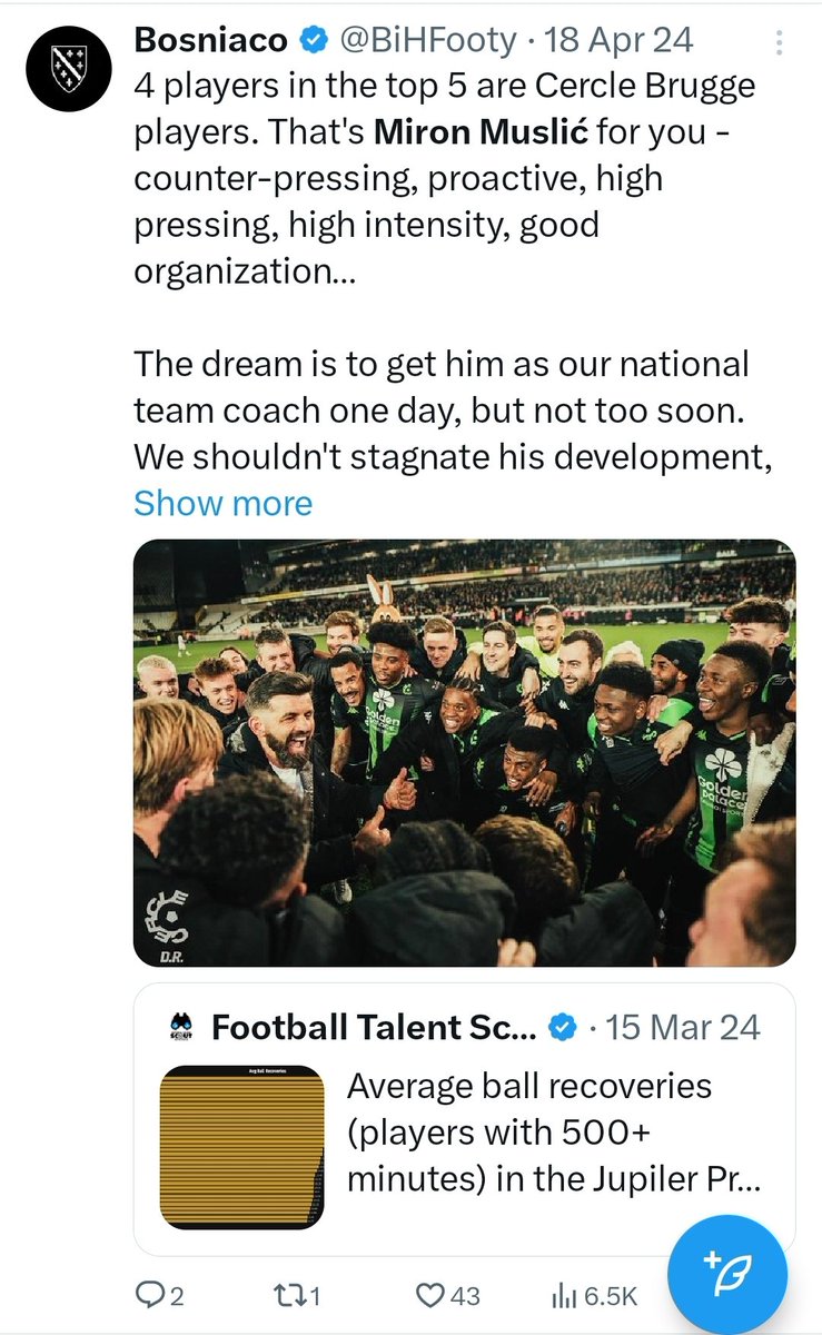 Counter-pressing, proactive, high pressing, high intensity &amp; good organisation. At least Miron Muslić sounds like he plays the style Hallet is after! #pafc