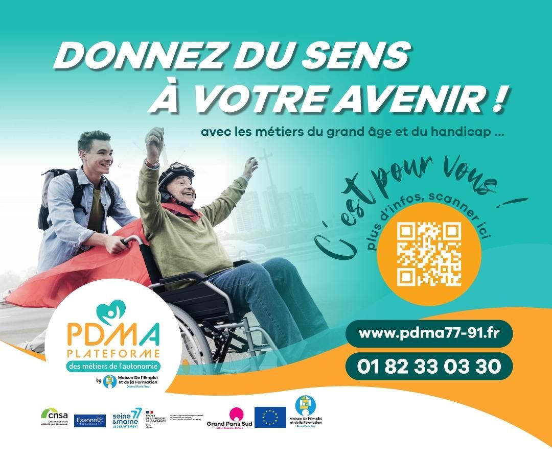 grandparissud's tweet image. Le nouveau site pour les métiers du #soin et de l’ #autonomie est en ligne ! 💻 pdma77-91.fr La Plateforme des métiers de l’autonomie 77/91 (PDMA) a son tout nouveau site internet.