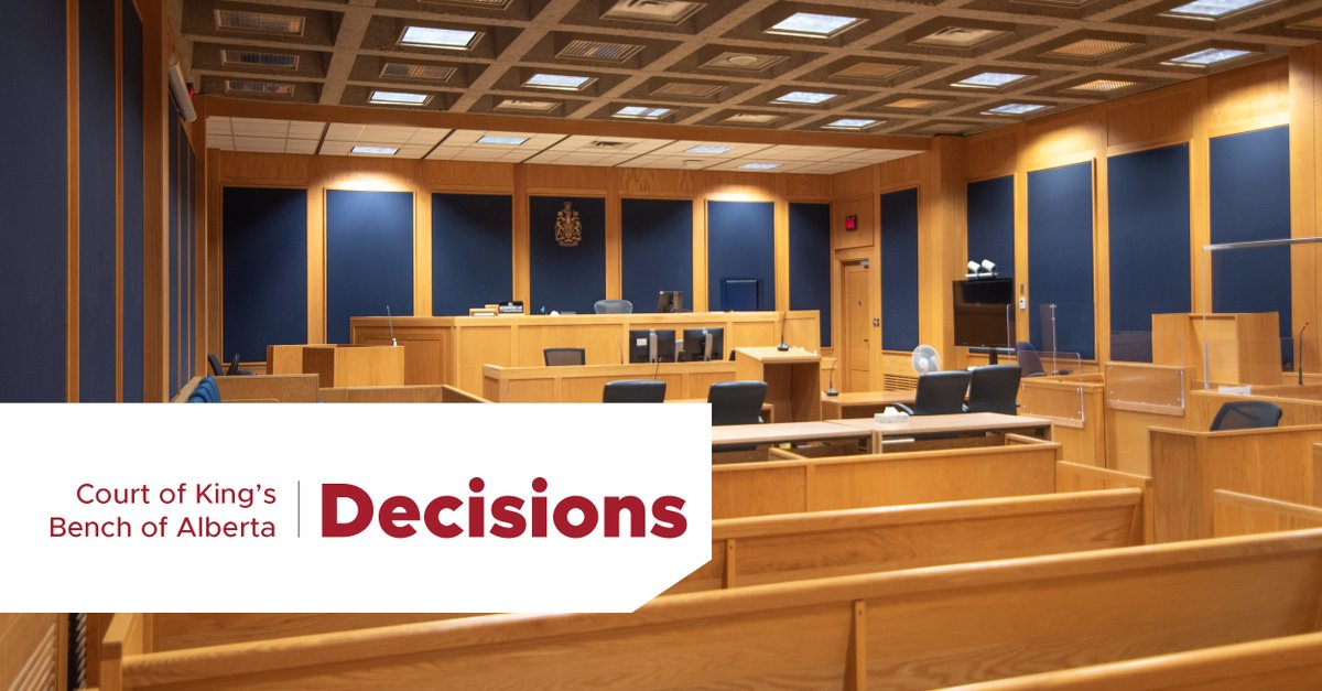Recent #ABKB judgments: 
Cavendish Farms Corporation v Lethbridge (City)
R v Landeen
Cleo Energy Corp (Re)
Abbott v Chief of Police
Singh v Clark Builders,
R v Shortneck
canlii.org/en/ab/abkb/