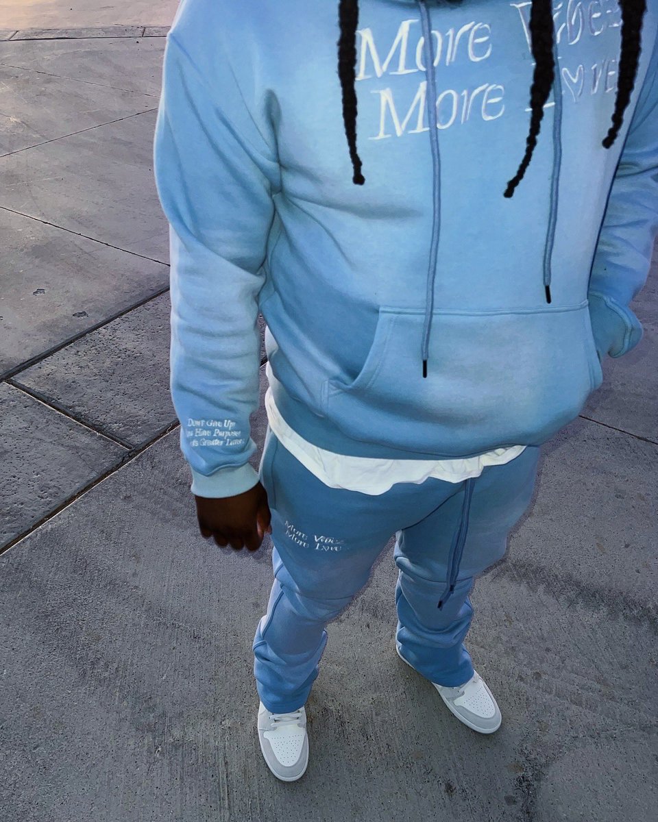 morevibez_'s tweet photo. The MVML “It Gets Greater Later”🩵❄️Sky Blue sweatsuits &amp; beanies are here and selling fast!! Don’t wait—cop yours now before they’re sold out. 🥶🅿️ #ItGetsGreaterLater #mvml #morevibez #morelove https://t.co/jRY1tCWYdy