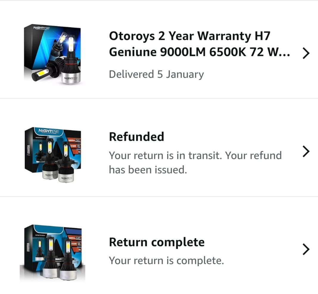 Amazon Fraud Ordered a 3-pin Car LED on <a href="/amazonIN/">Amazon India</a>, but received a 2-pin LED every time. This is misleading and frustrating! Please address this issue immediately.
<a href="/JeffBezos/">Jeff Bezos</a> <a href="/AmitAgarwal/">Amit Agarwal</a> <a href="/jagograhakjago/">Consumer Affairs</a> #AmazonIndia 

Order ID: 408-1500773-9364340
Looking forward to a resolution.