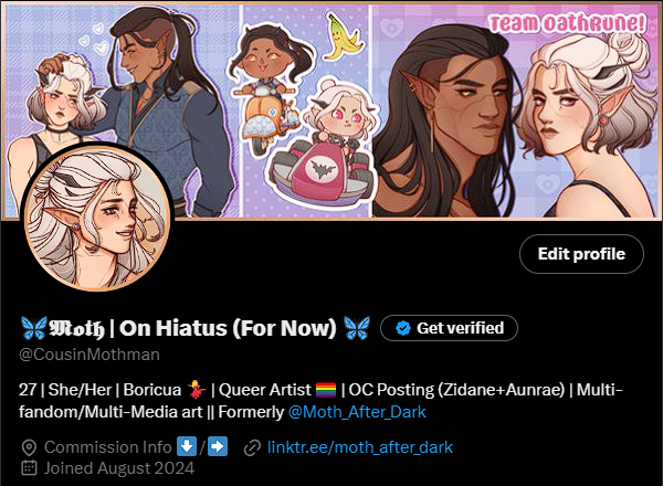 🦋𝕸𝖔𝖙𝖍 | On Hiatus (For Now) 🦋 tweet media