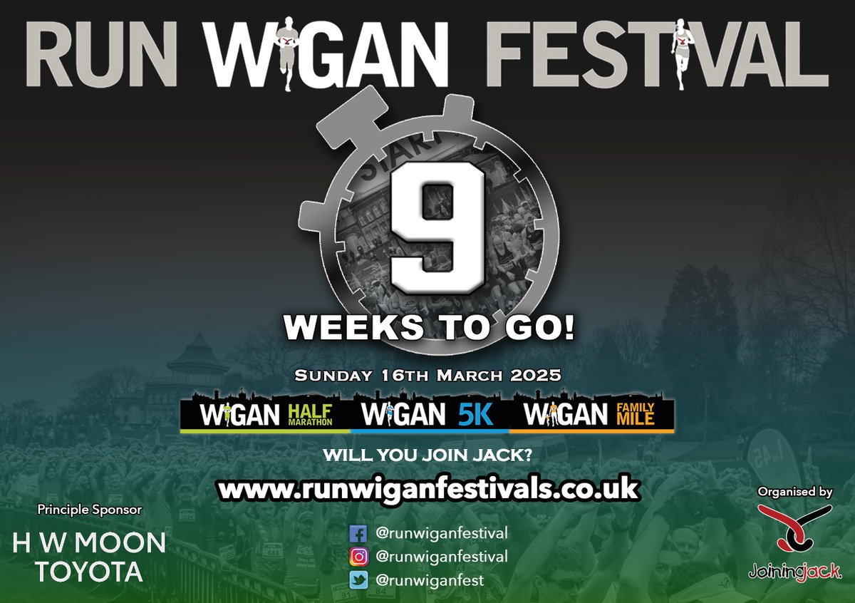 HW Moon RunWiganFest (@runwiganfest) on Twitter photo In 9 weeks will you join us for the <a href="/HWMoonToyota/">HW Moon Toyota</a> <a href="/runwiganfest/">HW Moon RunWiganFest</a> for <a href="/alljoinjack/">Joining Jack</a>?
Save your place here:
runwiganfestivals.co.uk
<a href="/Bithells/">Bithells Waste</a> <a href="/metrorodlancs/">Metro Rod Lancashire</a> <a href="/EnduranceStore/">Paul Mason</a> <a href="/UncleJoesSweets/">Uncle Joe's Brand</a> <a href="/Wiganphysio/">BridgemanCentre</a> <a href="/WiganCouncil/">Wigan Council</a> <a href="/visitwigan/">Wigan Tourism Board</a> @BewellW
#runwiganfestival2025 #TeamJJ #JoinUs In 9 weeks will you join us for the <a href="/HWMoonToyota/">HW Moon Toyota</a> <a href="/runwiganfest/">HW Moon RunWiganFest</a> for <a href="/alljoinjack/">Joining Jack</a>?
Save your place here:
runwiganfestivals.co.uk
<a href="/Bithells/">Bithells Waste</a> <a href="/metrorodlancs/">Metro Rod Lancashire</a> <a href="/EnduranceStore/">Paul Mason</a> <a href="/UncleJoesSweets/">Uncle Joe's Brand</a> <a href="/Wiganphysio/">BridgemanCentre</a> <a href="/WiganCouncil/">Wigan Council</a> <a href="/visitwigan/">Wigan Tourism Board</a> @BewellW
#runwiganfestival2025 #TeamJJ #JoinUs