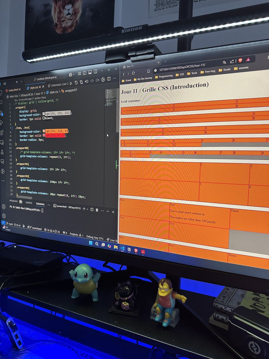 dereal_ismael's tweet image. Jour 11/30 : Grille CSS (Introduction)
Chaque jour, je partage un concept essentiel du CSS dans mon parcours d’apprentissage du CSS
Aujourd’hui, je vois
- Syntaxe de CSS Grid : display: grid
- Création de colonnes et de lignes
#CSSChallenge #30DaysOfCSS