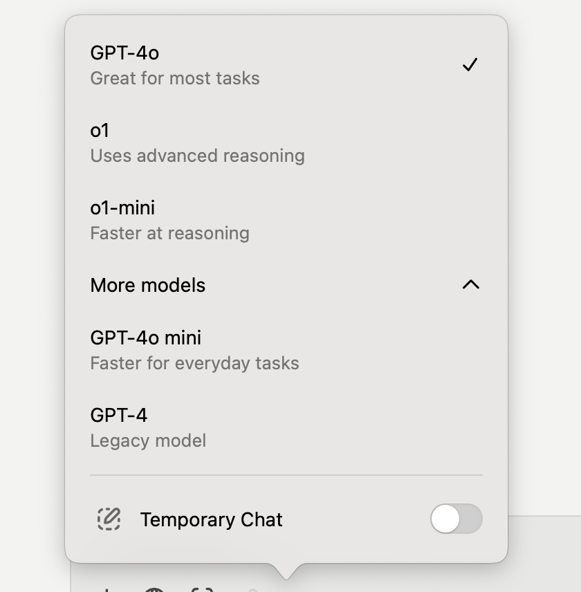 Imagine if you had to choose an algorithm every time you had to use Google. Love you, ChatGPT, but you're not making it easy.