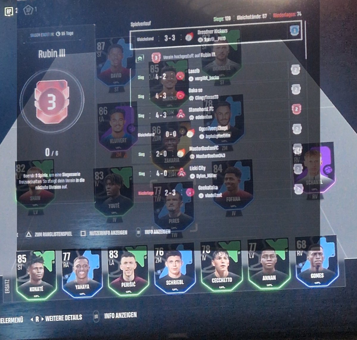 Efootball auf UFL war eine große Umstellung für mich, aber ich muss sagen, ich bin zufrieden mit meinem Team in der Rubin-Division – und das ganz ohne zu buttern! Während viele mit Haaland und Mbappé auflaufen, ist es dennoch möglich, auch ohne Geld nach oben zu kommen.
#ufl #PS5