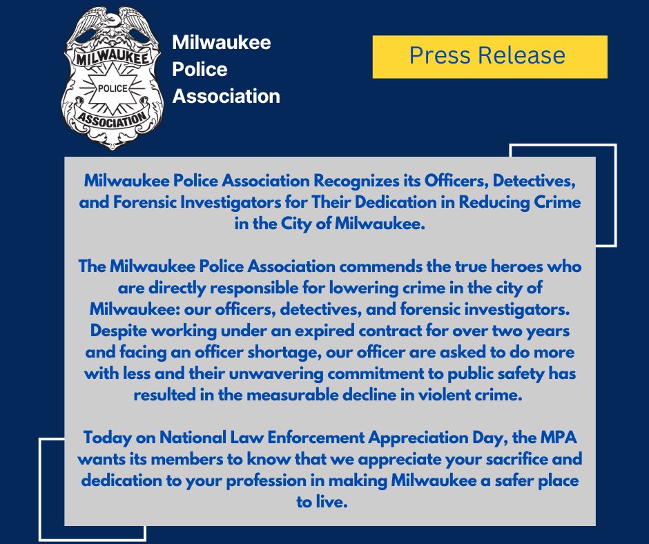 Milwaukee Police Association (@mpa_milwaukee) on Twitter photo 