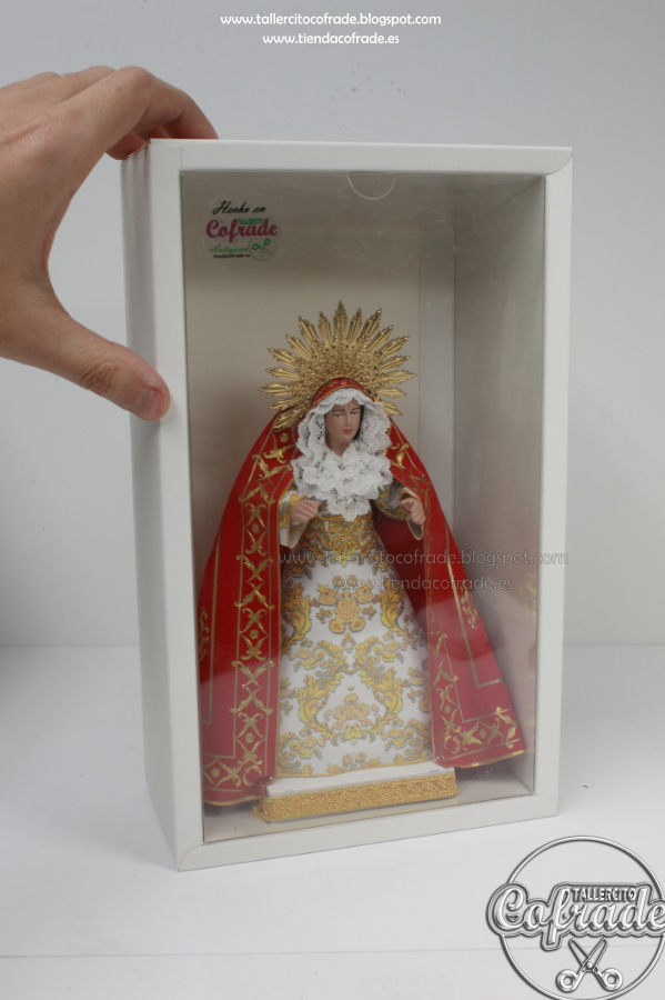 Virgen de 16,5cm vestida de rojo en caja de regalo
tallercitocofrade.blogspot.com/2025/01/virgen…
