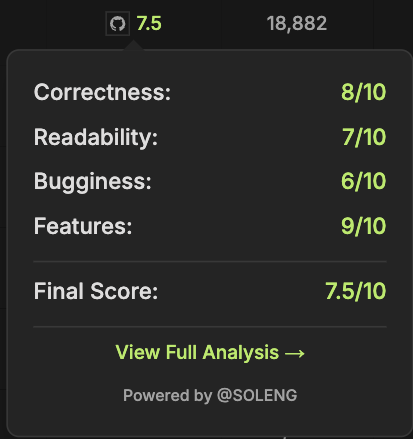 Introducing GITHUB SCORE 🎉

Powered by <a href="/lostgirldev/">Lost Girl Dev</a>, we've integrated AI-reviewed Github Score into over 120 Solana Hackathon Projects <a href="/sendaifun/">SendAI</a>. 

Link Below👇