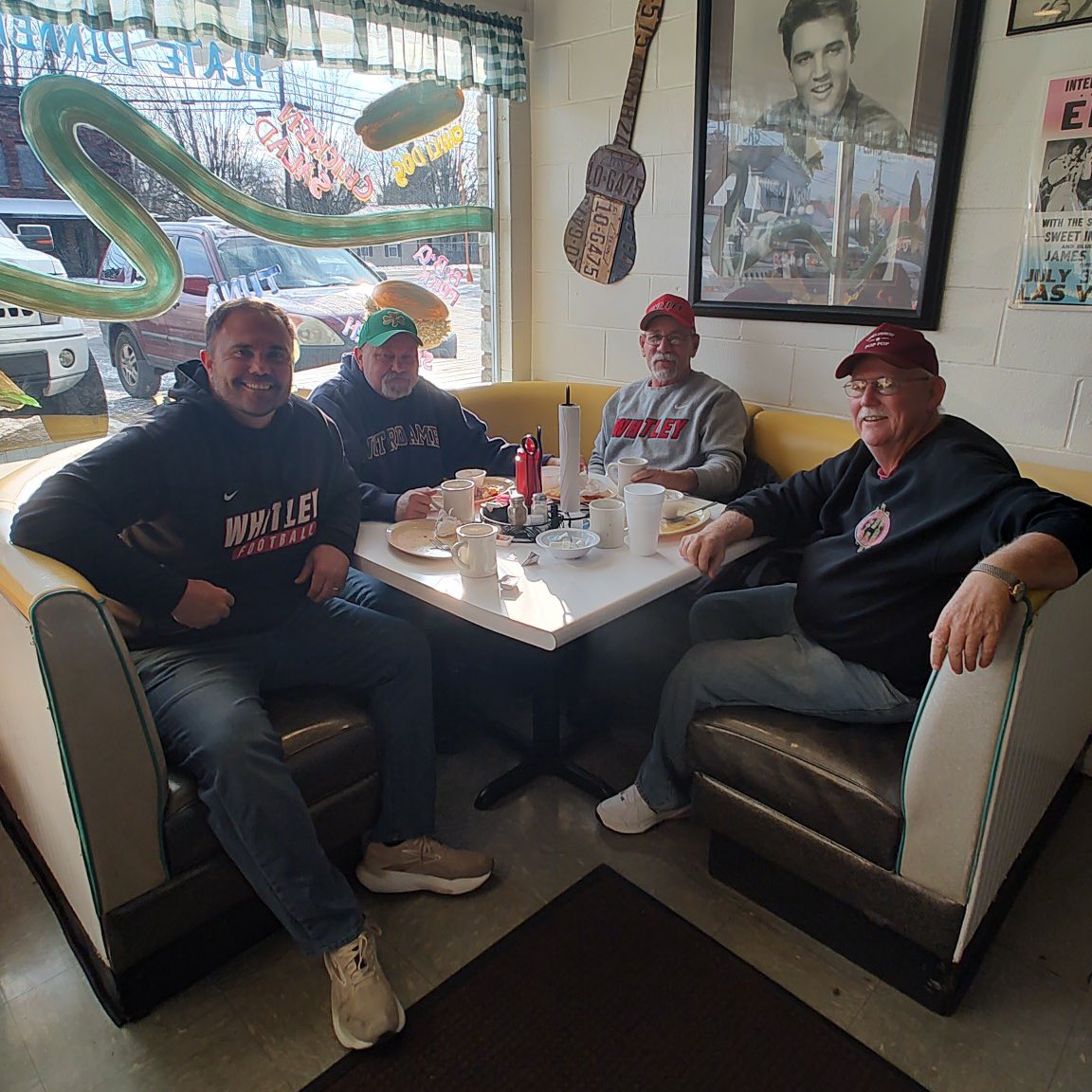 Snow day breakfast with some Colonel Football Legends! Coach Fox, Coach Davis, and Coach Blankenship. These men have been making an impact and investing in Whitley County football for decades! You can tell how much it means to them by the details in all the Stories! Go Colonels!
