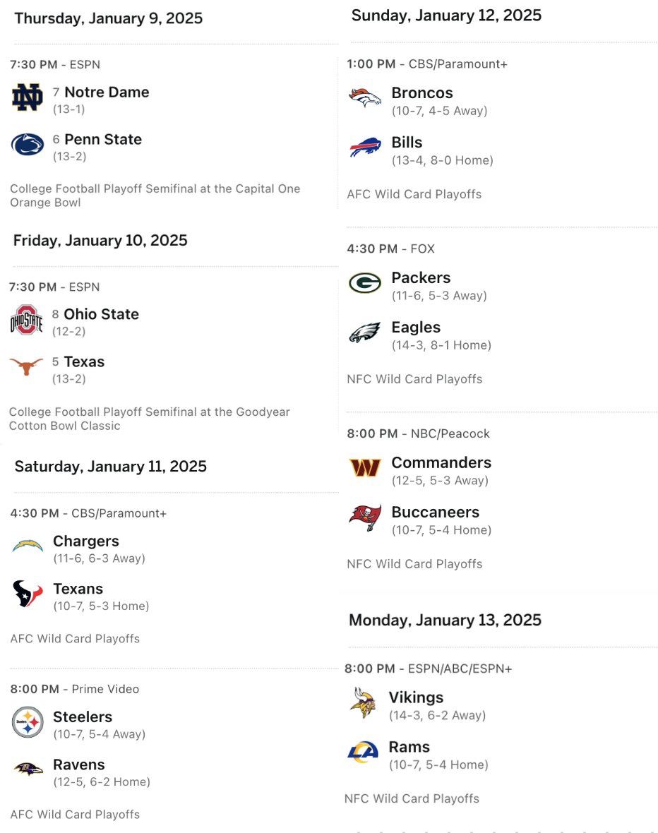 Se vienen 5 días de Futbol Americano a su máxima expresión.

#MatarOMorir