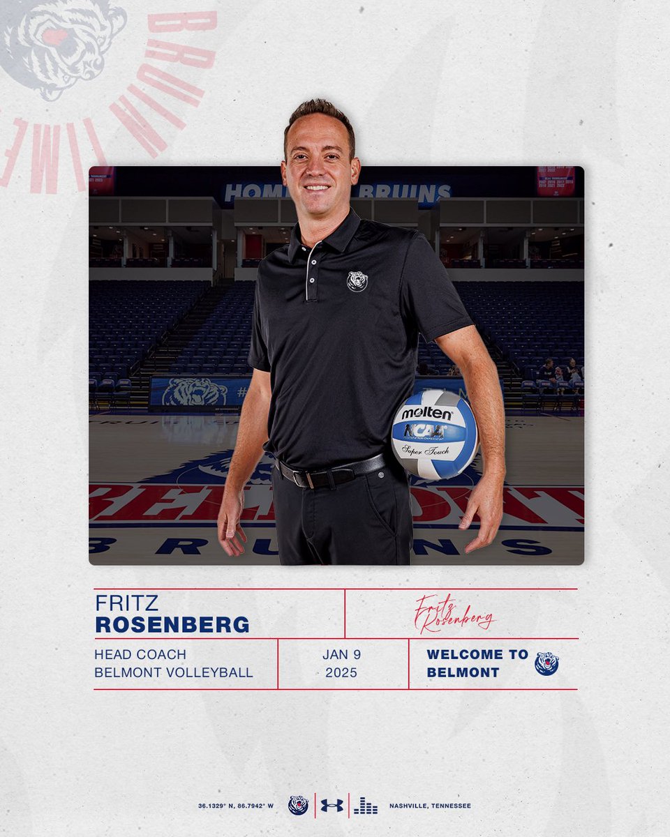 𝙒𝙚𝙡𝙘𝙤𝙢𝙚, <a href="/VBFritz/">Fritz</a> 🐻

Excited to welcome coach Rosenberg as the sixth head coach in program history! 

📰🔗: bit.ly/4a9YFzk

#ItsBruinTime