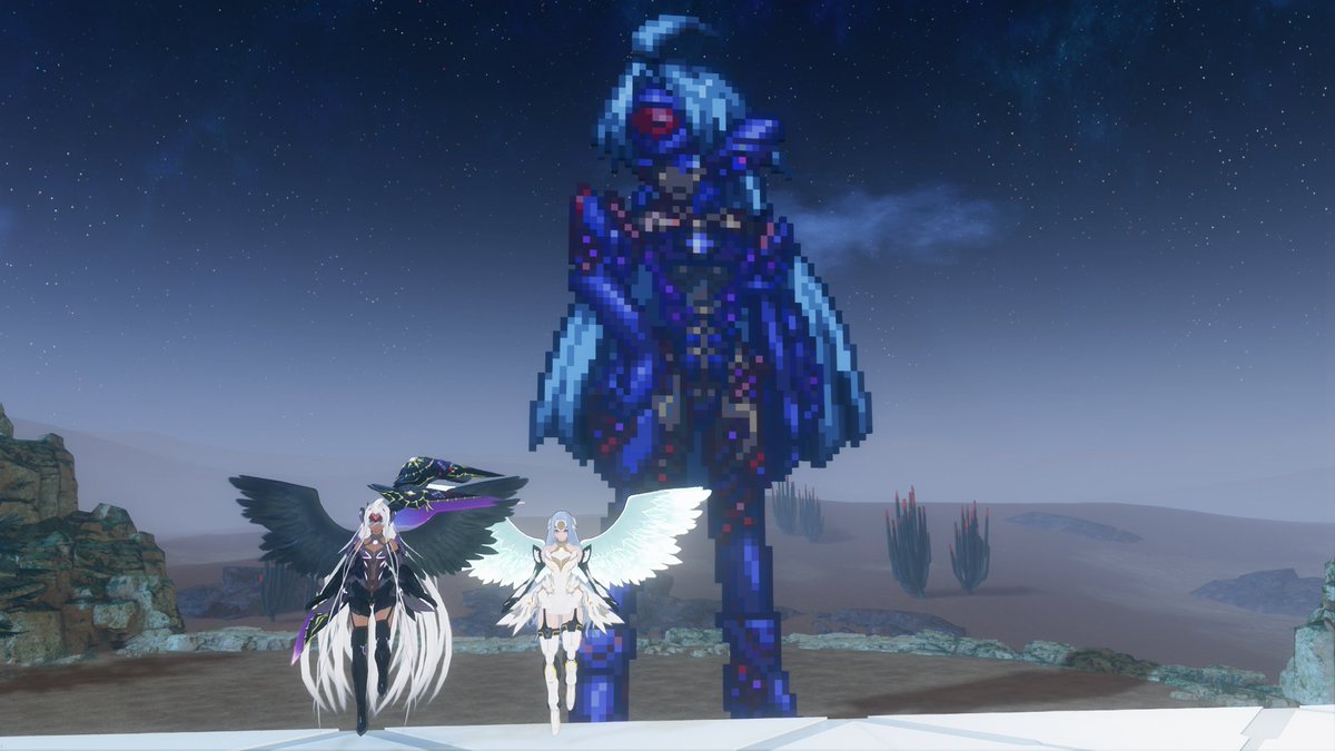 #PSO2NGS_SS KOSMOS  &amp; Telos (Xenosaga  &amp; Project X Zone ) ダブル再現
