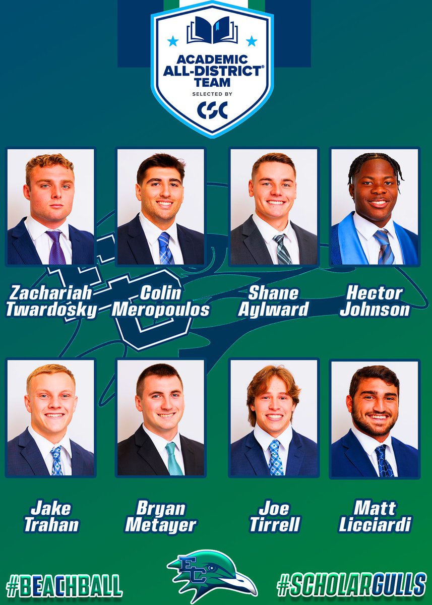 EndicottFB's tweet image. Congrats to our 8️⃣ CSC Academic All District Selections‼️
🟢 Zachariah Twardosky
🔵 Colin Meropoulos 
🟢 Shane Aylward
🔵 Hector Johnson
🟢 Jake Trahan
🔵 Bryan Metayer
🟢 Joe Tirrell 
🔵 Matt Licciardi

#BEACHBALL 🏈🐦 #SCHOLARGULLS📚