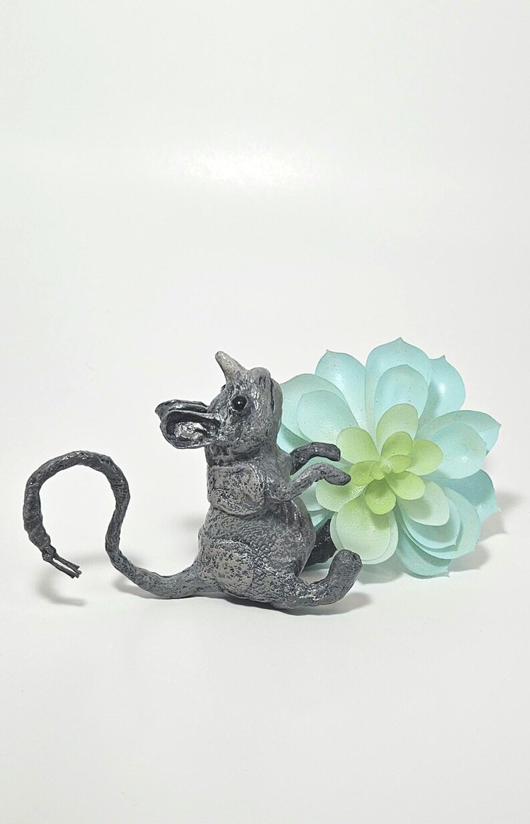 Noble_Homestead's tweet photo. RhiMouserous handmade Spun cotton and paper mache surreal Fantasy Animal. Strikes a pose! One-of-a-kind papier mache surreal sculpture. https://t.co/qylV2ym7DR via @Etsy #rhino #sculpture #art #paper #papermache #cute #weird #handmade #etsy #noblehomestead #animal https://t.co/XVM0XHnWCD