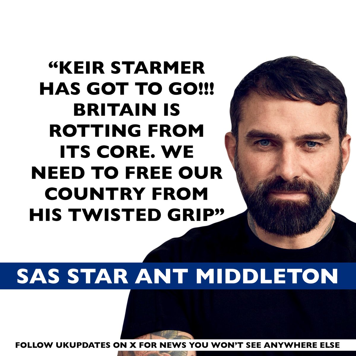 UKUpdates_co_uk's tweet image. Do you agree with Ant Middleton?