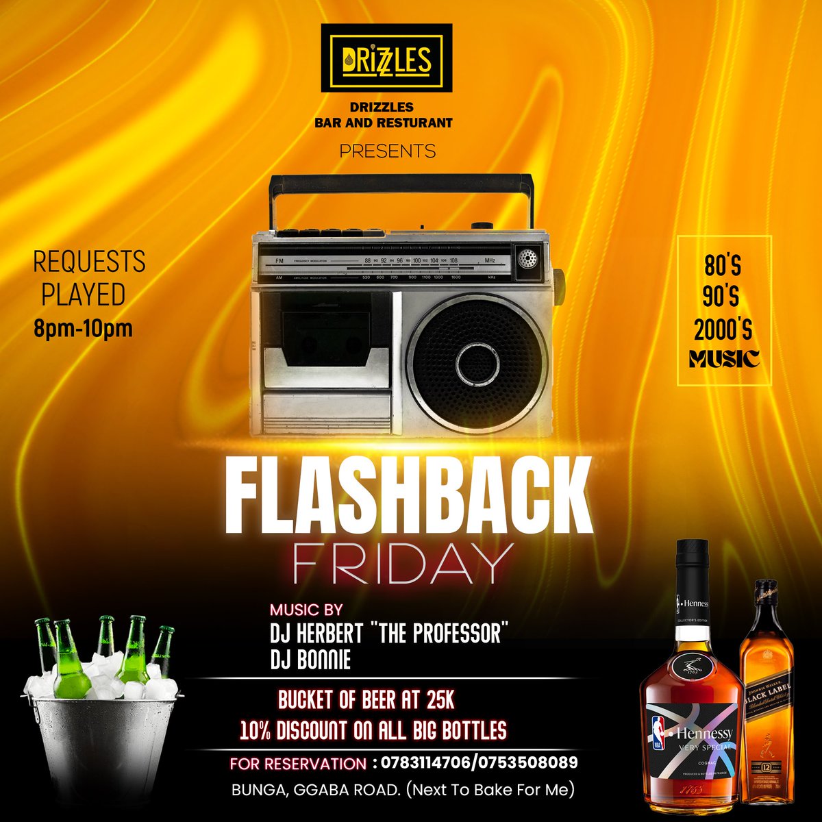 I'm Back... It's been a while 
Let's link up for a massive Flashback 💥
I'll be at Drizzles in Bunga every Friday.
See Me, See You 😎