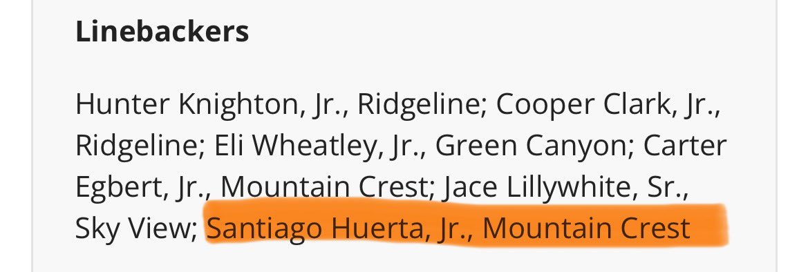 Honored to recieve first team all valley from <a href="/hjsports/">HJ Sports</a> <a href="/MooseB90/">Moose Bingham</a> 
🚨watch my highlights on my profile🚨