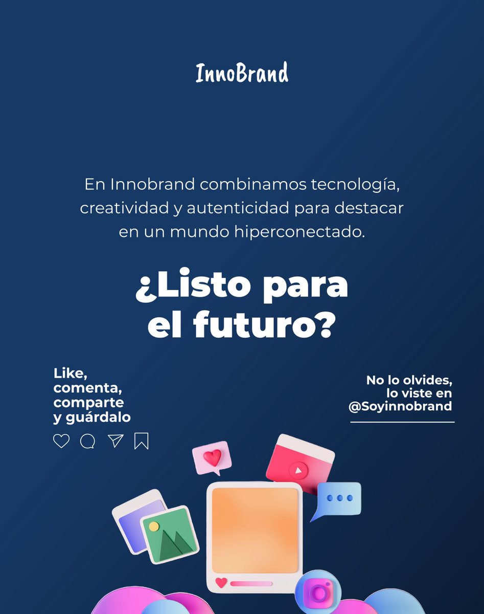 SoyInnobrand's tweet photo. En Innobrand, combinamos tecnología y autenticidad para que tu marca conecte con propósito. https://t.co/WrQ3vZMBDb