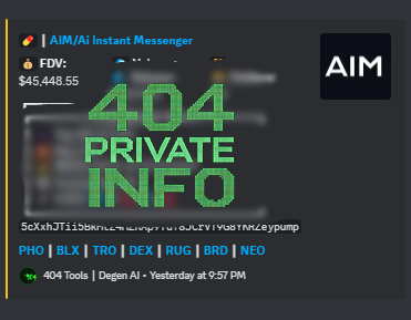 2 days, one tool, our Degen AI Caller:

$SLM 28K to 1M - 35x
$FIAT 54K to 1.7M - 31x
$REKT 65K to 930K - 14x
$AIM 45K to 509k - 11x

Doors soon open only for real grinders
Form via the website (BIO)