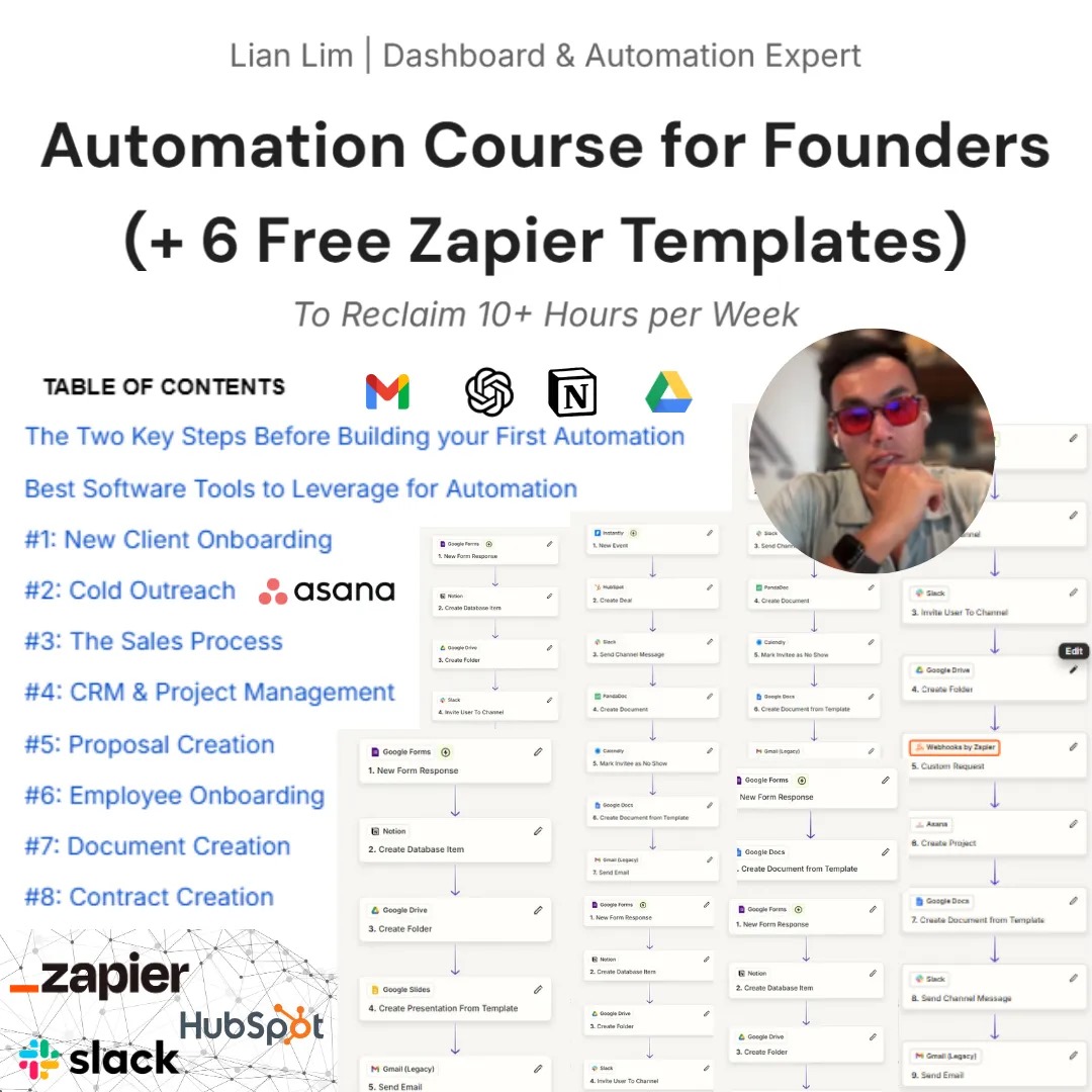 I’ve put together an automation course for founders.

To help automate key business processes (and reclaim 10+ hrs/wk). It's FREE.

BONUS: 6 plug ’n’ play automation templates.
RT + Like &amp; Comment “reclaim”(must follow, 24hrs only)