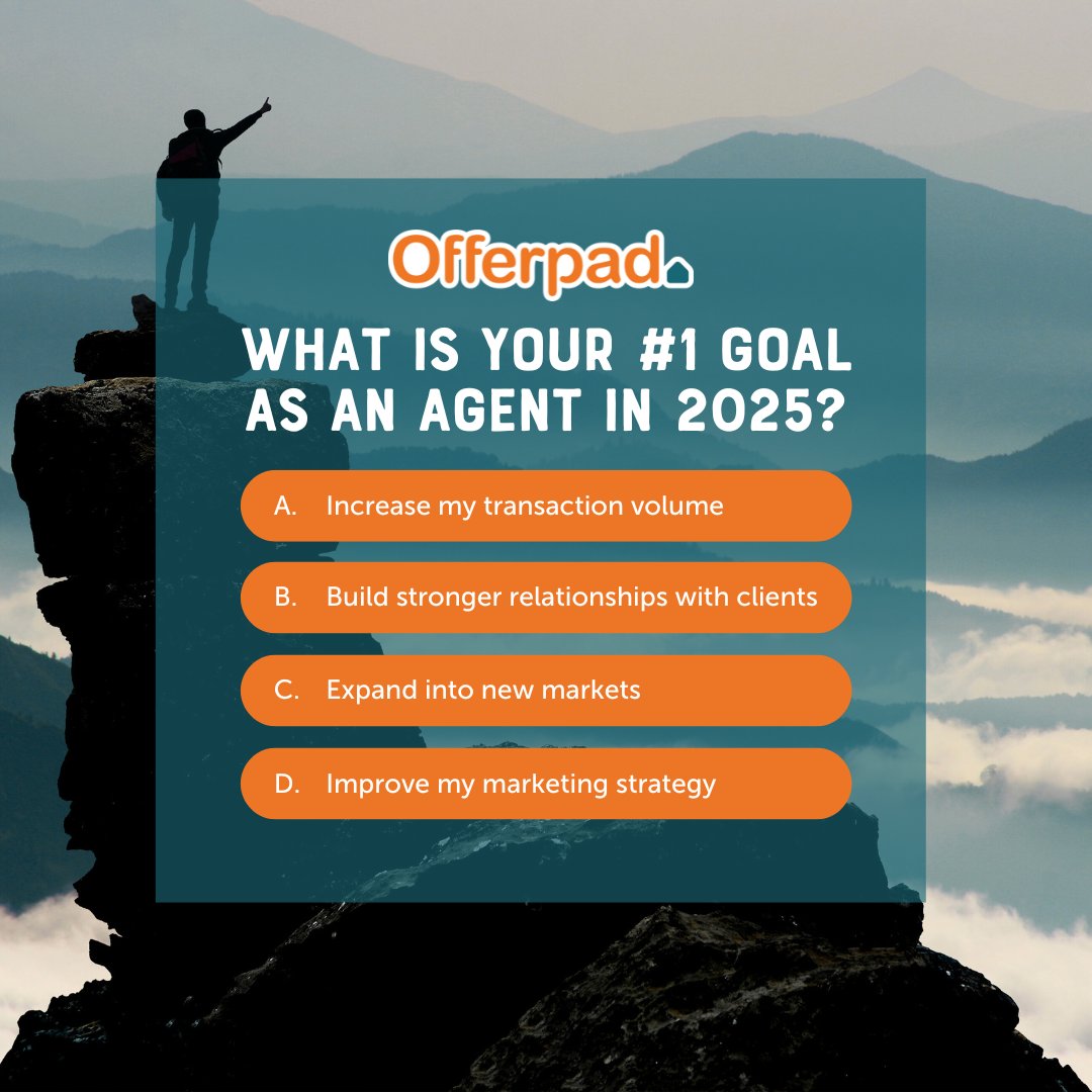 What's your #1 goal as an agent this year?

We’d love to hear your plans for success! Share your answer below and let’s crush those real estate goals together. 🎯✨ #agentsuccess #offerpad