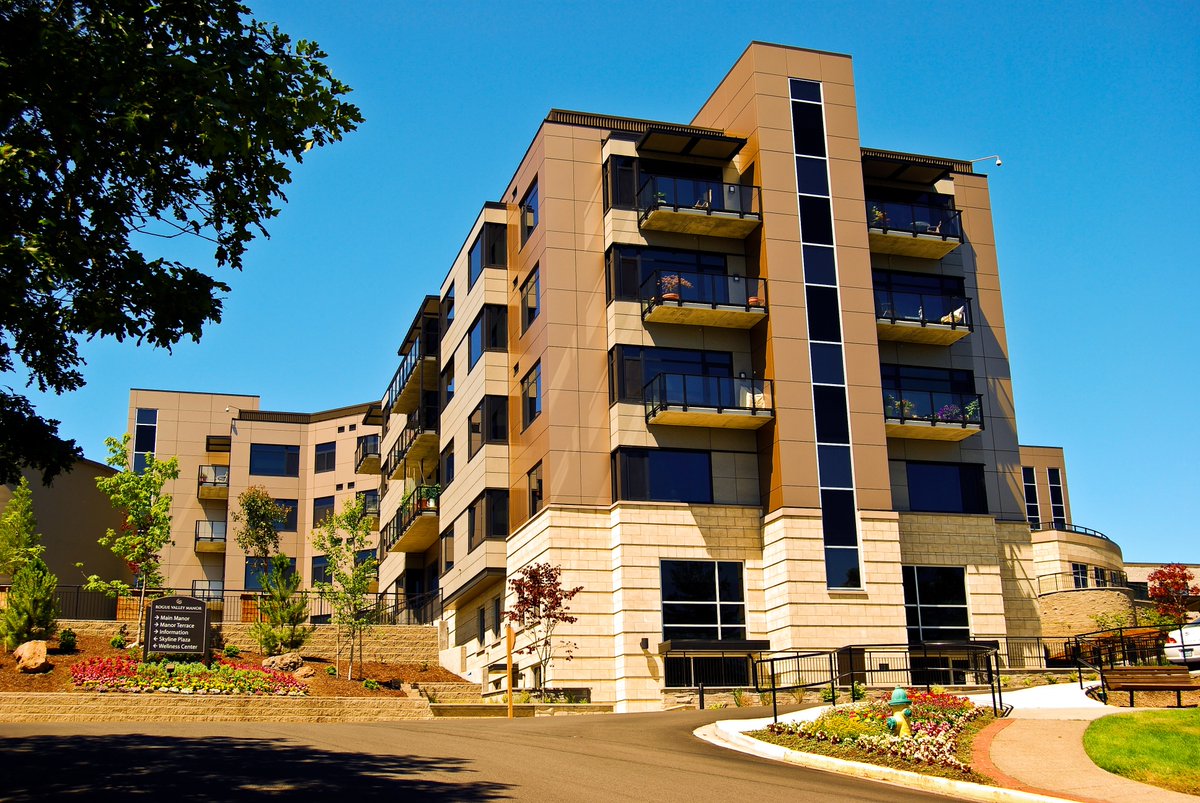 chambersconstr's tweet image. In 2009, Chambers completed Rogue Valley Manor. This was a 120,000 SF building connected to an existing healthcare facility. The new expansion included residential and assisted living units, a skilled nursing facility, therapy pool, and a pharmacy. #ThrowbackThursday #GoChambers