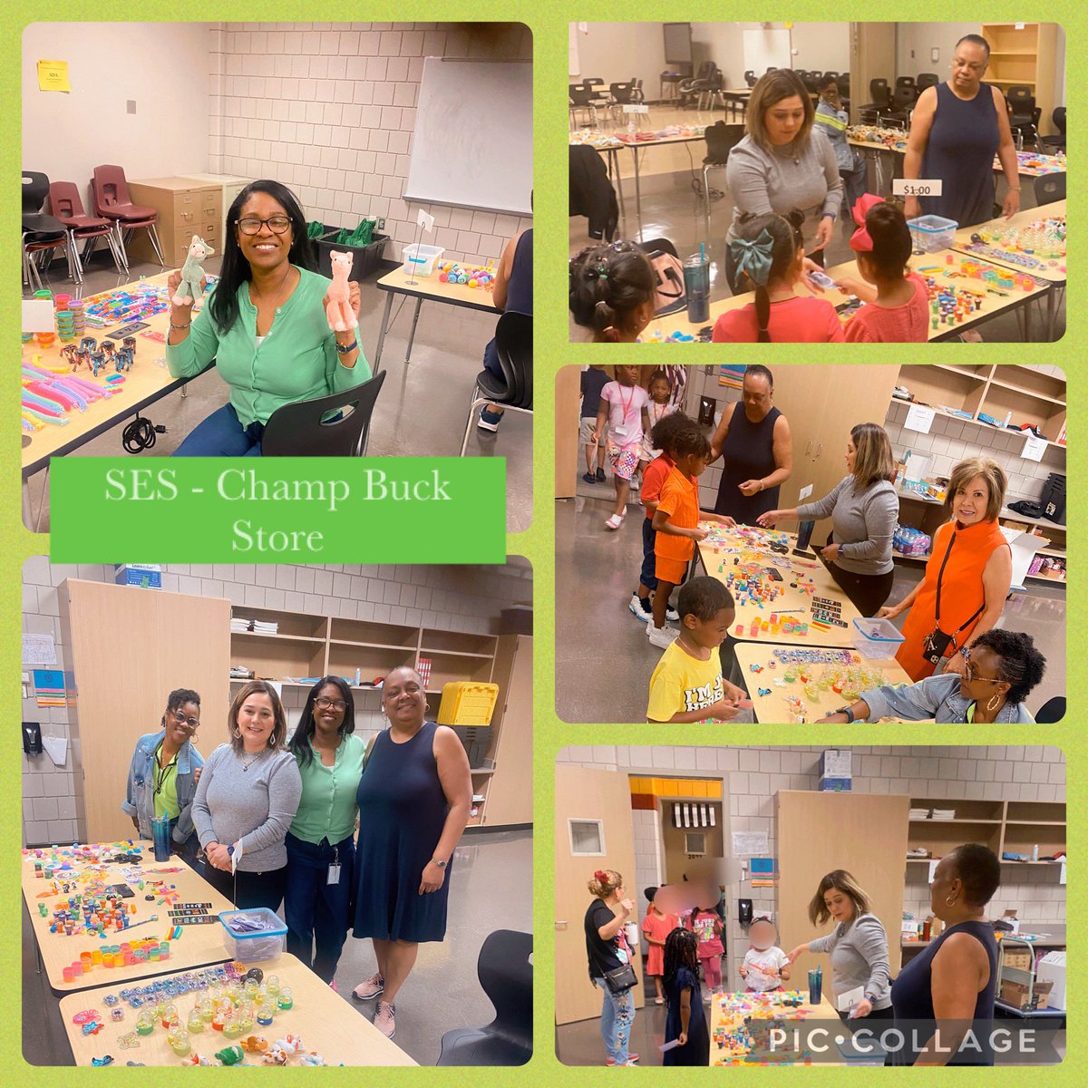 Ms. Toussant opened the CHAMP Buck store and the students were able to spend their well-deserved CHAMP bucks! <a href="/StaffordMSD/">Stafford MSD</a>