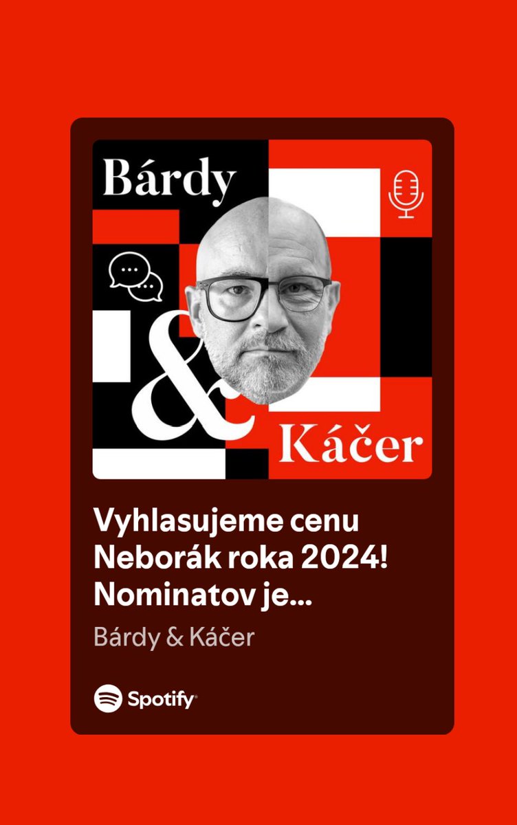 ANKETA, na ktorú ste čakali:

NEBORÁK ROKA 2024

Spotify: open.spotify.com/episode/5eOSO9…

Apple Podcasts: podcasts.apple.com/sk/podcast/b%C…

Youtube: youtu.be/DytPW_KGXwc?si…