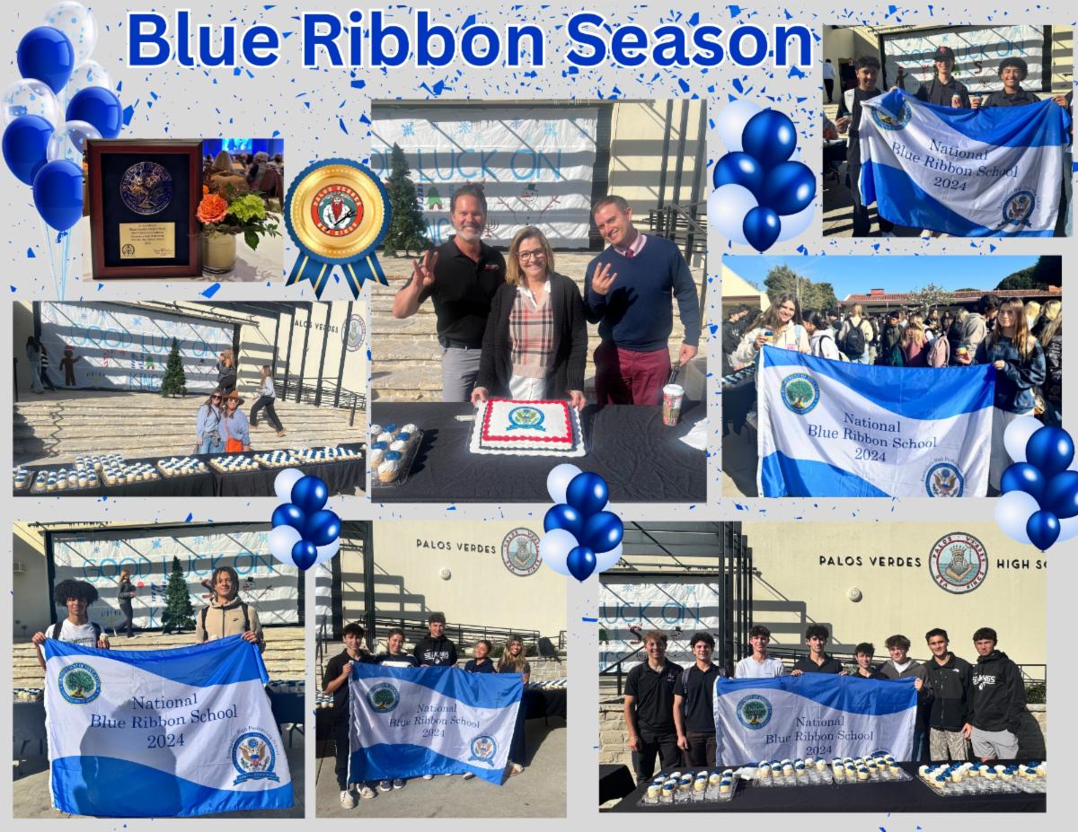 Last month, the PTSA at Palos Verdes High School celebrated students for their accomplishment in earning the National Blue Ribbon Award! 🏆 #PVPUSDProud