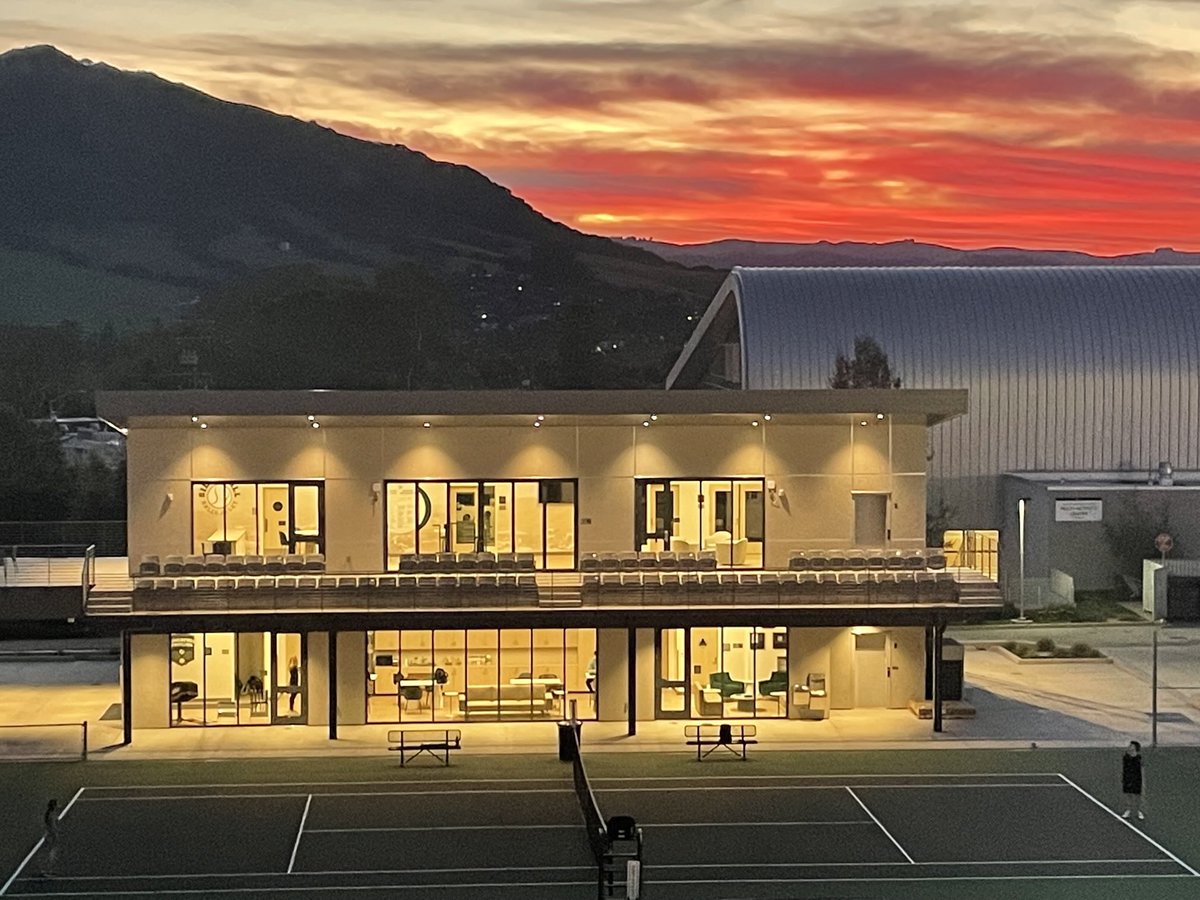 Beautiful view of the newly opened Comerford Tennis Pavilion at the Ronca Tennis Center.  Our teams are fully moved in and focused on the season at hand!